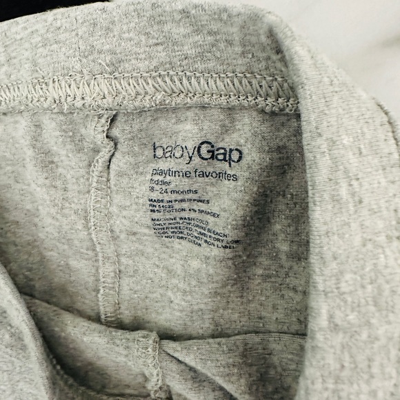Baby Gap 2 Pair Leggings Black & Grey 18-24 Months - Picture 4 of 5